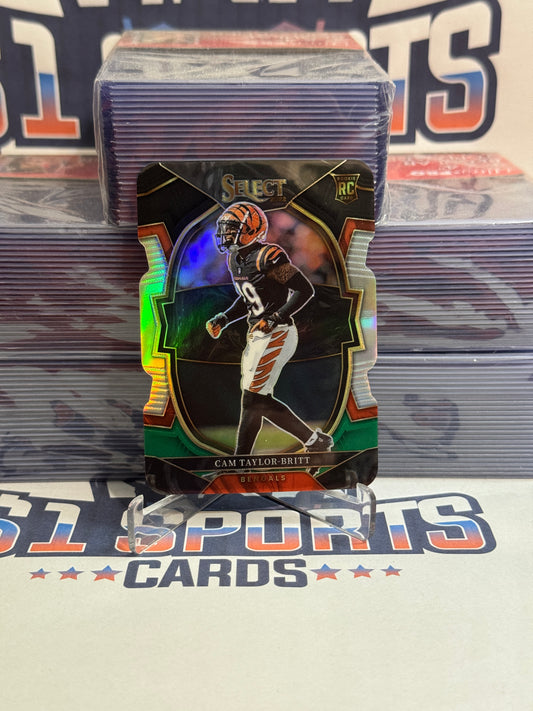 2022 Panini Select (Black White Green Die Cut Prizm) Cam Taylor-Britt Rookie #72