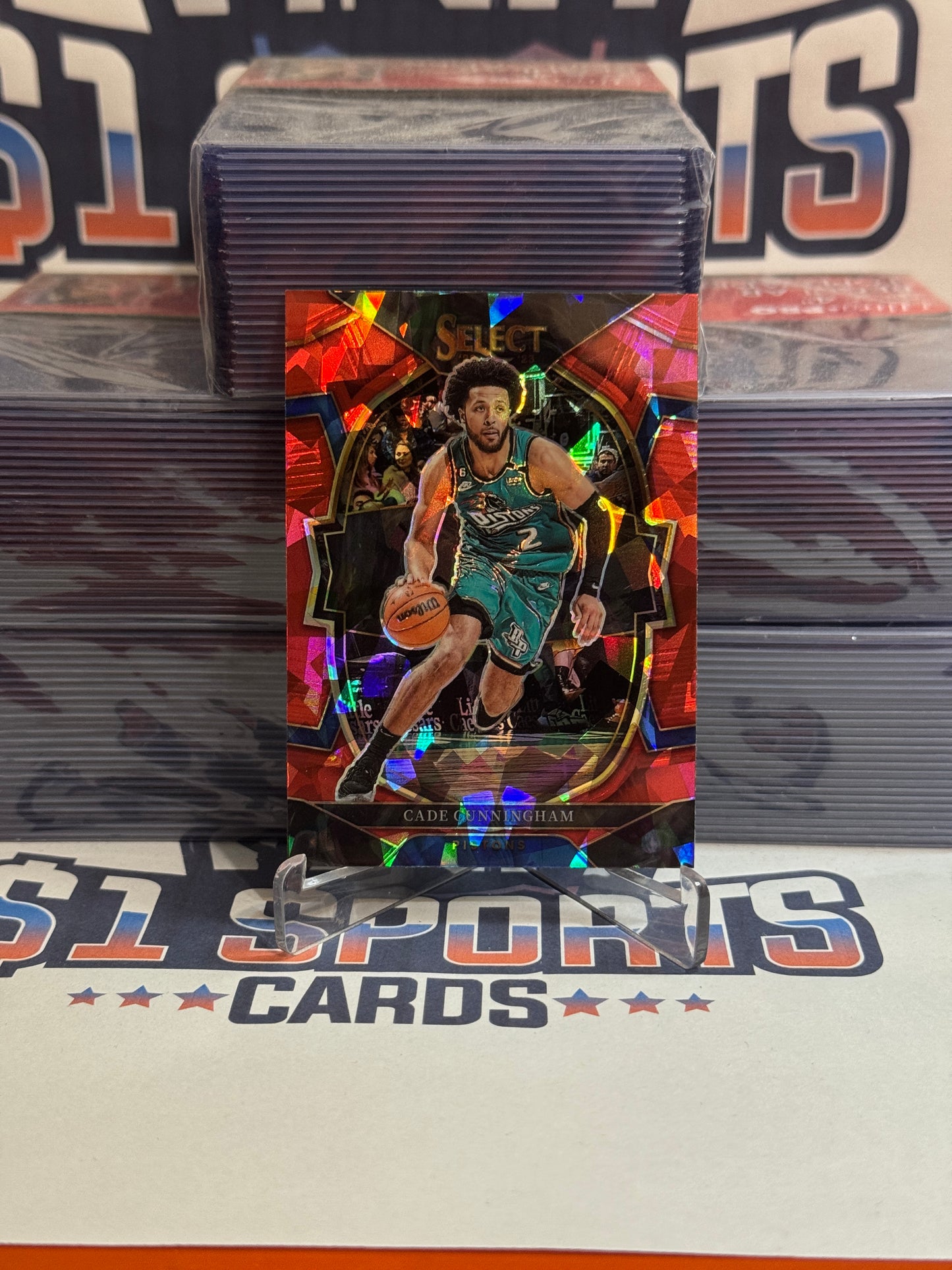 2022 Panini Select (Red Ice Prizm) Cade Cunningham #18