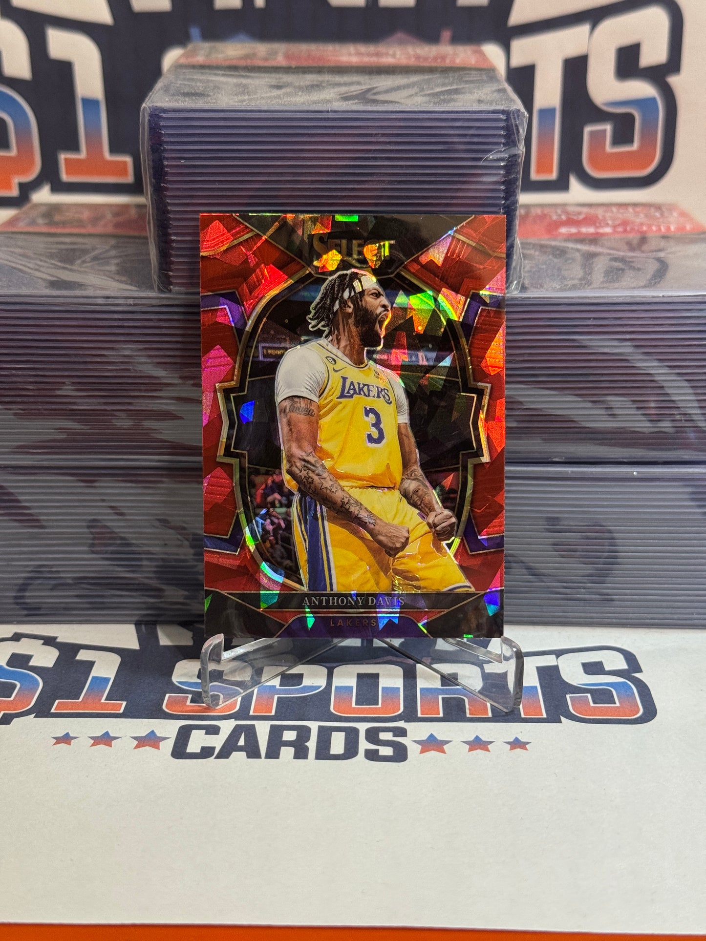 2022 Panini Select (Red Ice Prizm) Anthony Davis #17