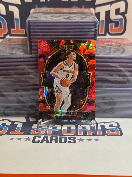 2022 Panini Select (Red Ice Prizm) Christian Braun Rookie #85