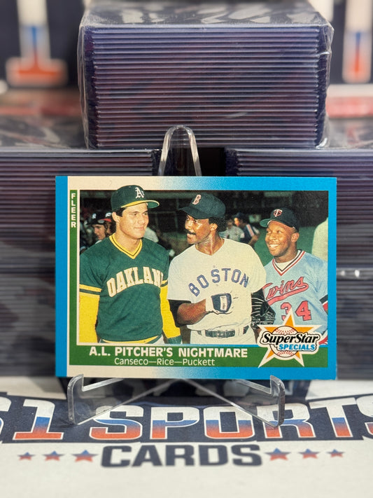 1987 Fleer (Pitchers Nightmare) Kirby Puckett, Jose Canseco, Jim Rice #633