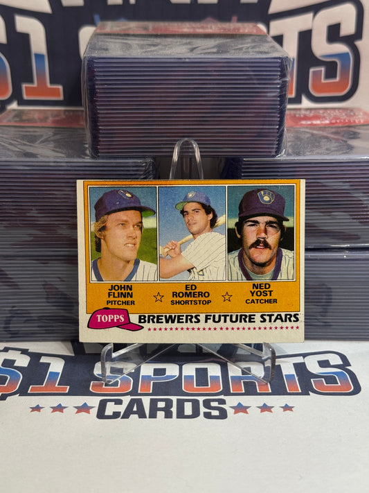 1981 Topps (Future Stars) Ned Yost, John Flinn, Ed Romero Rookie #659