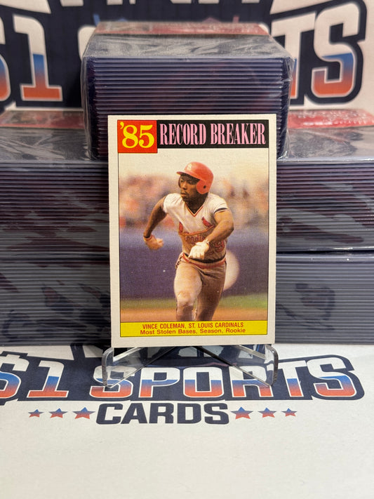 1986 Topps (Record Breaker) Vince Coleman #201