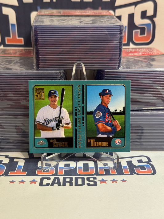 2001 Topps (Draft Picks) Grady Sizemore & David Krynzel Rookie #750