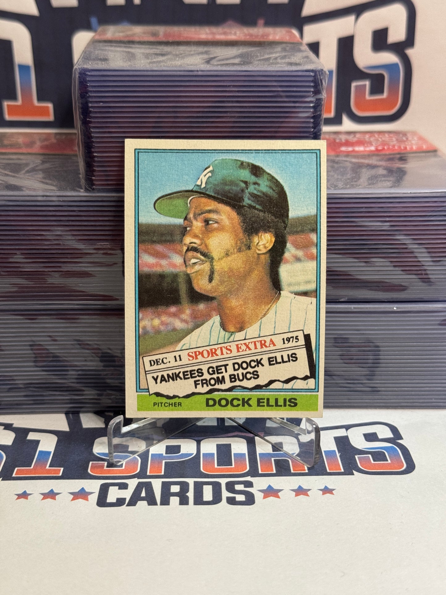 1976 Topps Traded (Sports Extra) Dock Ellis #528T