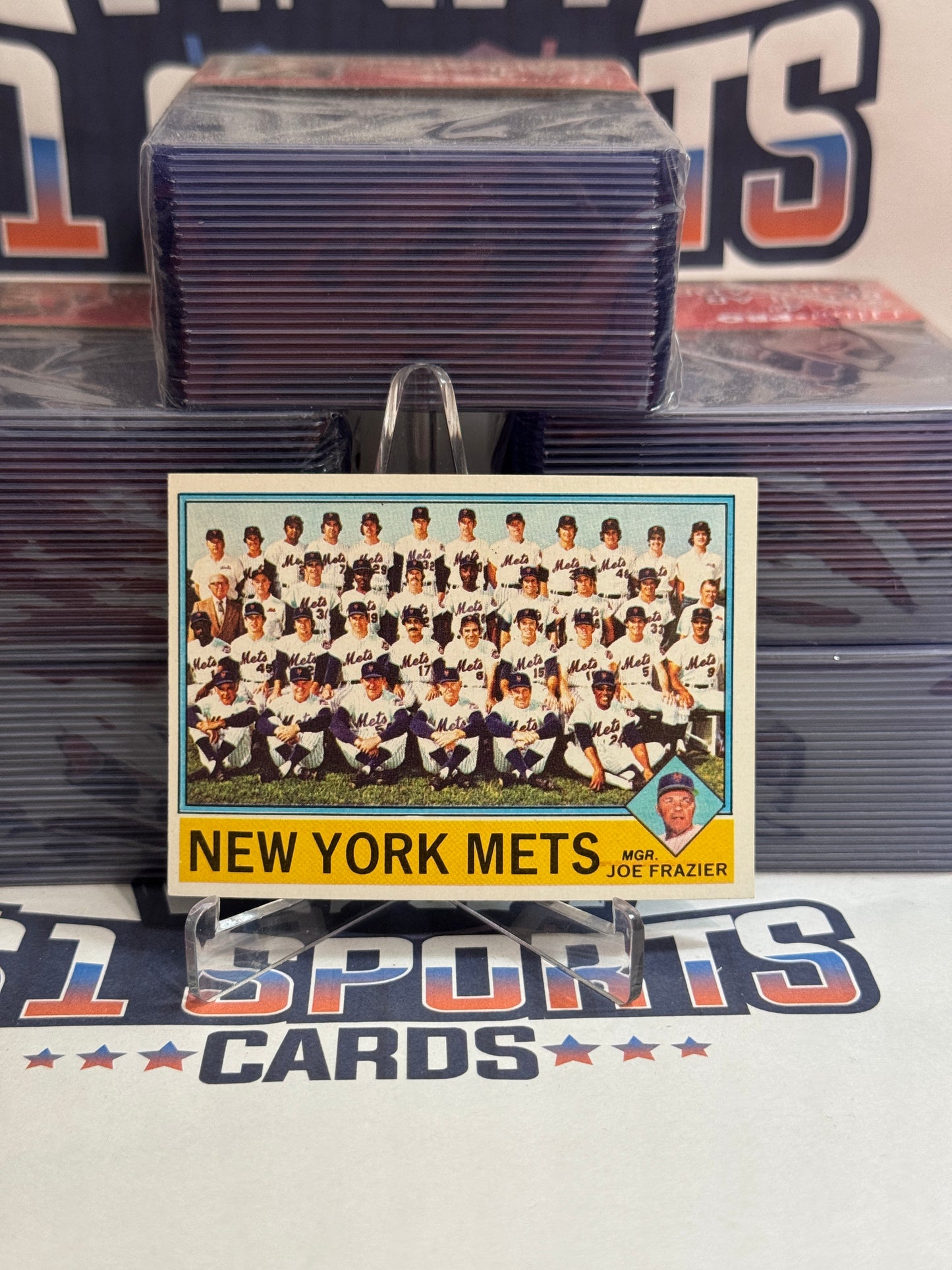 1976 Topps (Mets Team Card) Tom Seaver, Joe Torre, Dave Kingman #531