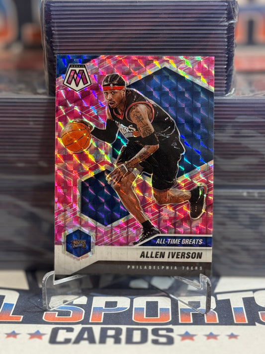 2020 Panini Mosaic (Pink Camo Prizm, All-Time Greats) Allen Iverson #292