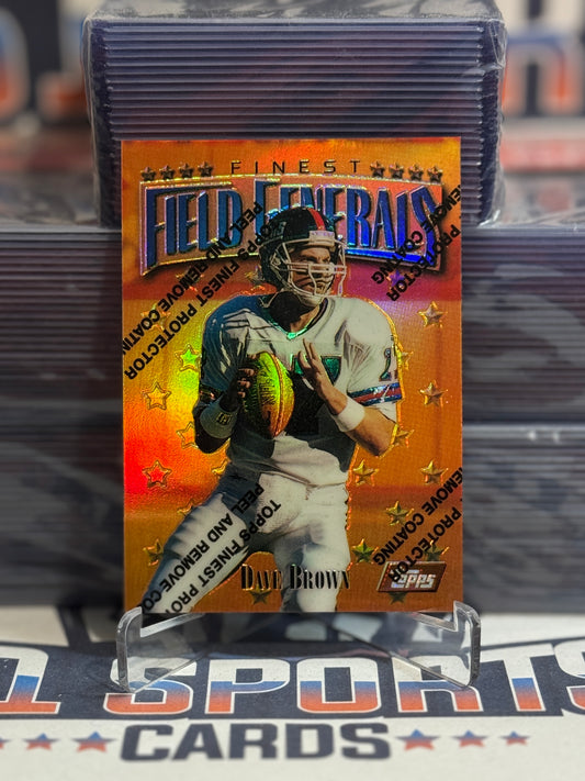 1997 Topps Finest (Refractor, Field Generals) Dave Brown #51