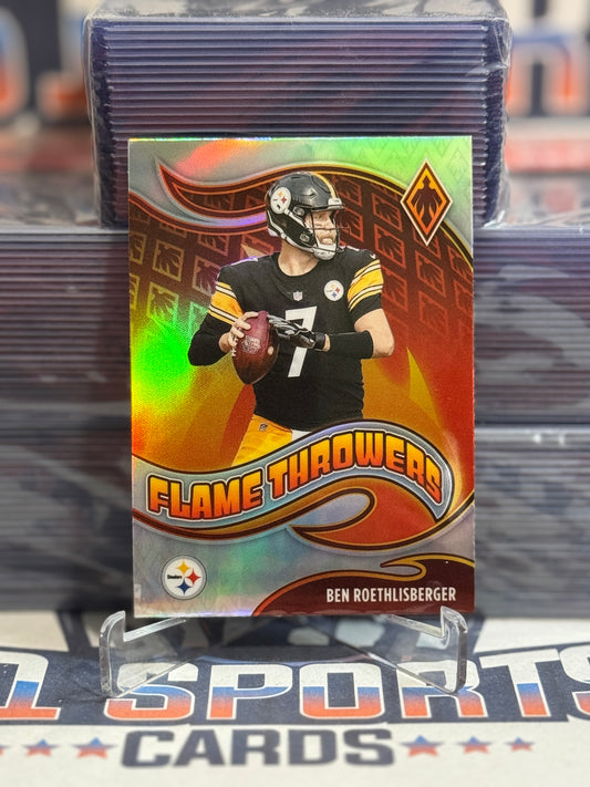 2021 Panini Phoenix (Silver Prizm, Flame Throwers) Ben Roethlisberger #FT-7