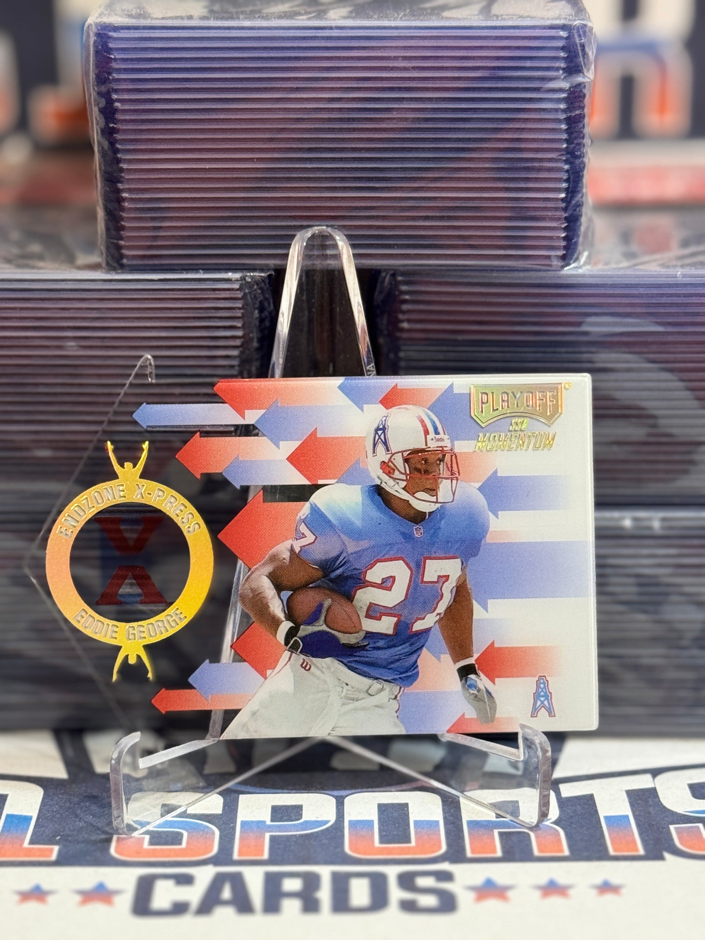 1998 Playoff Momentum SSO (Endzone X-Press Die Cut) Eddie George #28