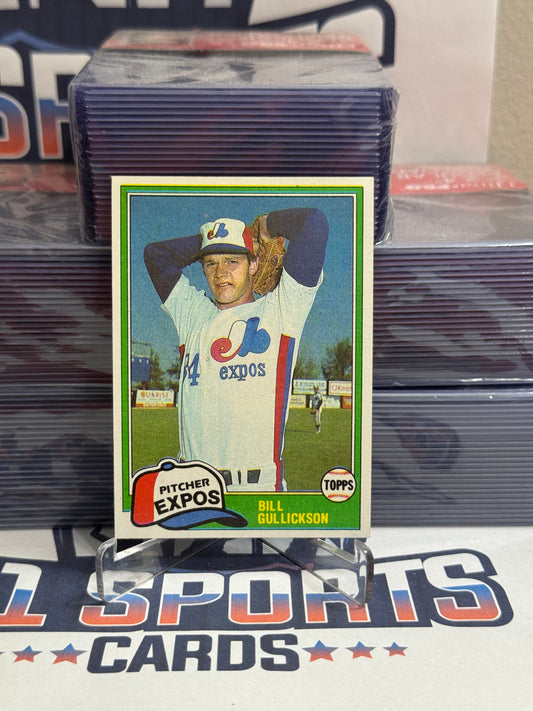 1981 Topps Bill Gullickson Rookie #578