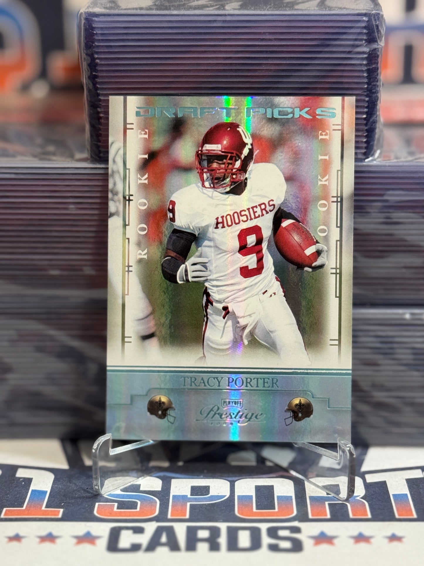 2008 Playoff Prestige (Light Blue 228/999) Tracy Porter Rookie #197