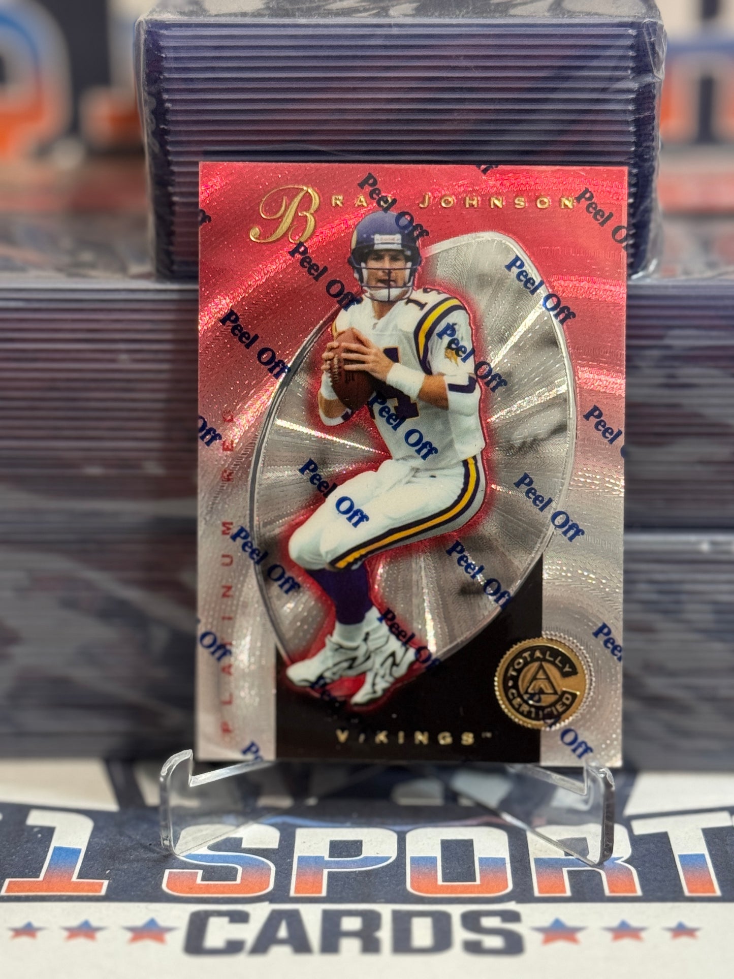 1997 Pinnacle Totally Certified (Red 3108/4999) Brad Johnson #116