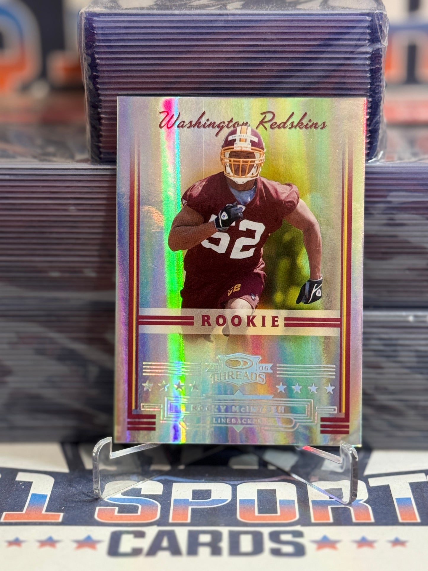 2006 Donruss Threads (Silver Holofoil 30/100) Rocky McIntosh Rookie #199