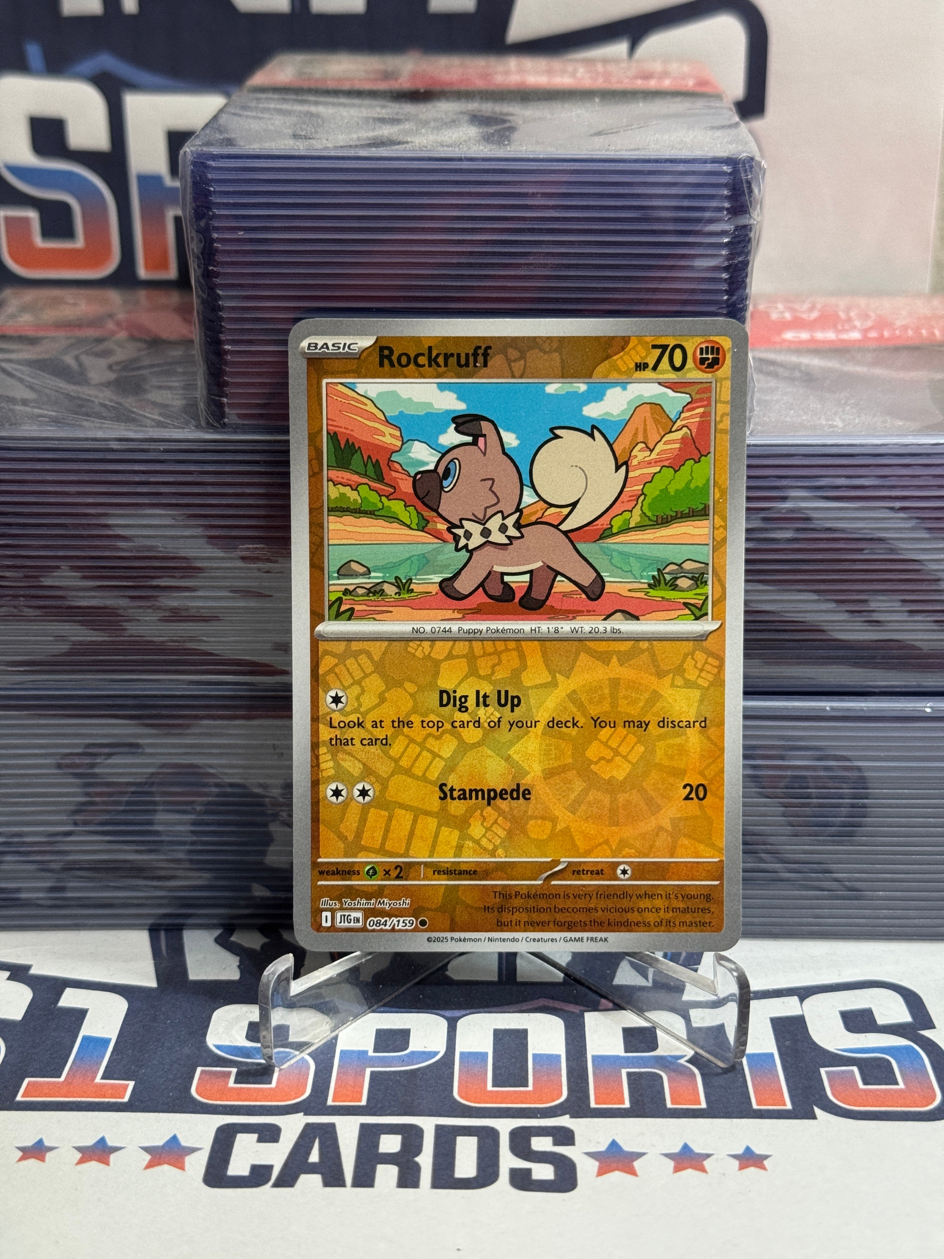 Pokemon TCG: Journey Together - Rockruff (Reverse Holo, Common) #84 ...