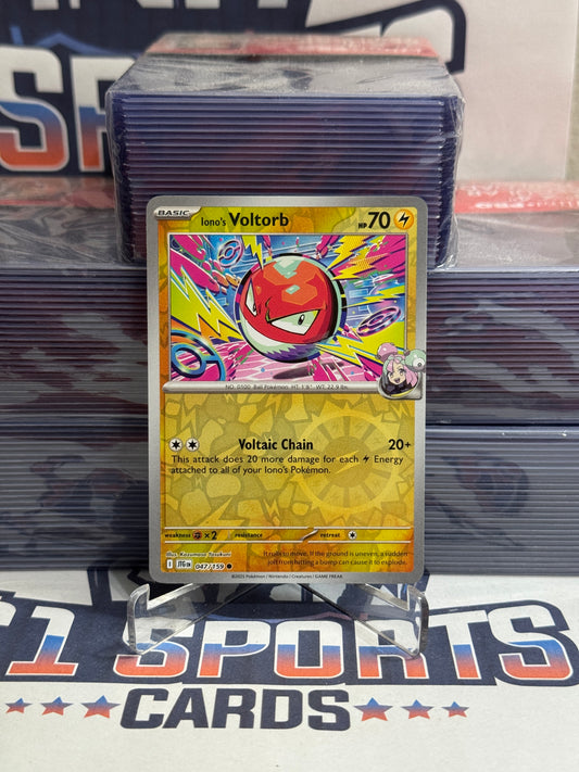 Pokemon TCG: Journey Together - Iono's Voltrob (Reverse Holo, Common) #47