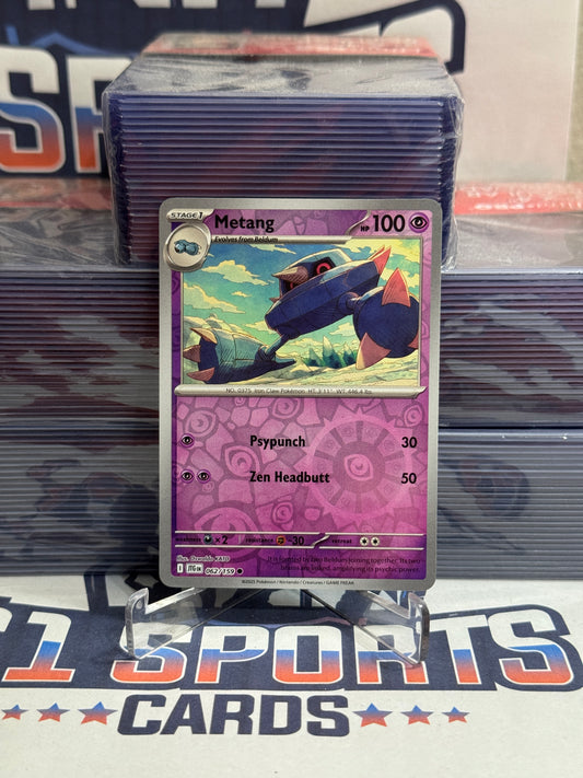 Pokemon TCG: Journey Together - Metang (Reverse Holo, Common) #62