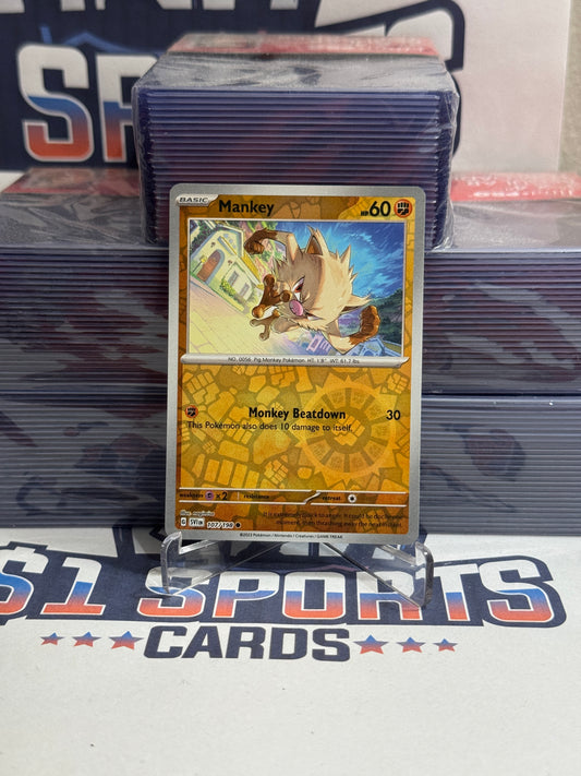 Pokemon TCG: Scarlet & Violet - Mankey (Reverse Holo, Common) #107