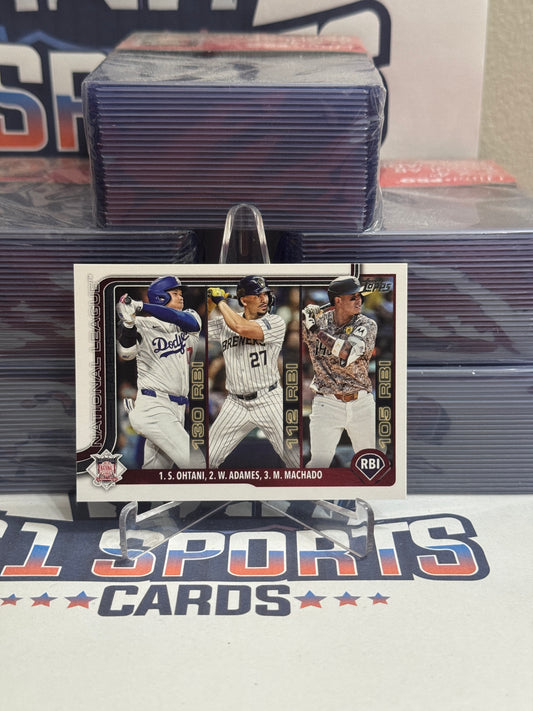 2025 Topps (NL RBI Leaders) Shohei Ohtani, Willy Adames, Manny Machado #86