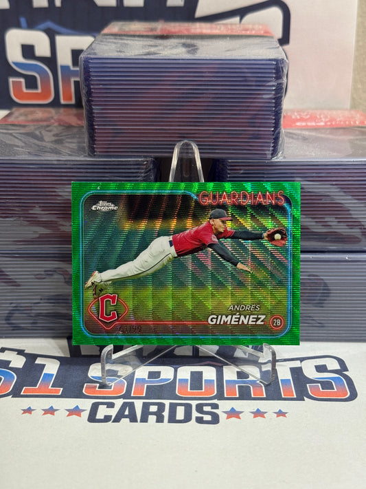 2024 Topps Chrome (Green Wave Refractor 61/99) Andres Gimenez #259