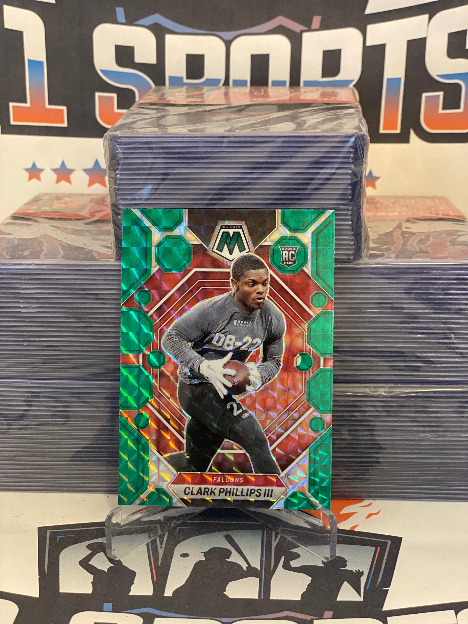2023 Panini Mosaic (Green Prizm) Clark Phillips III Rookie #301