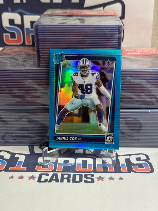 2021 Donruss Optic (Light Blue Prizm, Rated Rookie 281/299) Jabril Cox #286