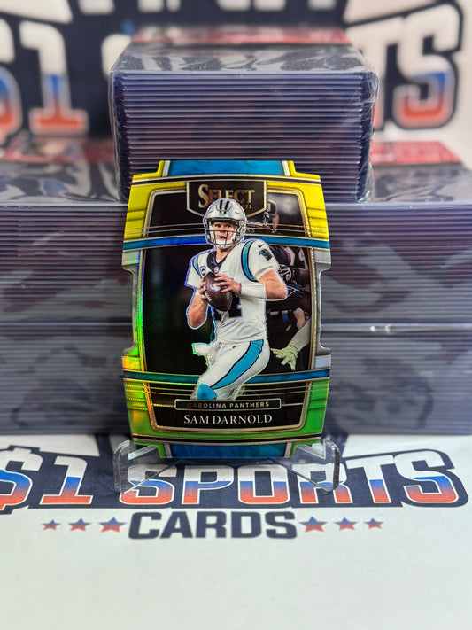 2021 Panini Select (Green Yellow Die Cut Prizm) Sam Darnold #7