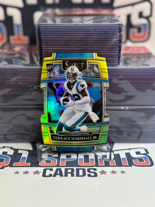 2021 Panini Select (Green Yellow Die Cut Prizm) Terrace Marshall Jr. Rookie #62