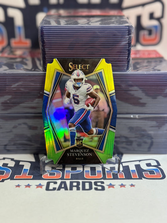 2021 Panini Select (Green Yellow Die Cut Prizm) Marquez Stevenson Rookie #196