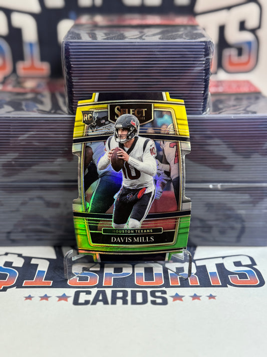 2021 Panini Select (Green Yellow Die Cut Prizm) Davis Mills Rookie #65