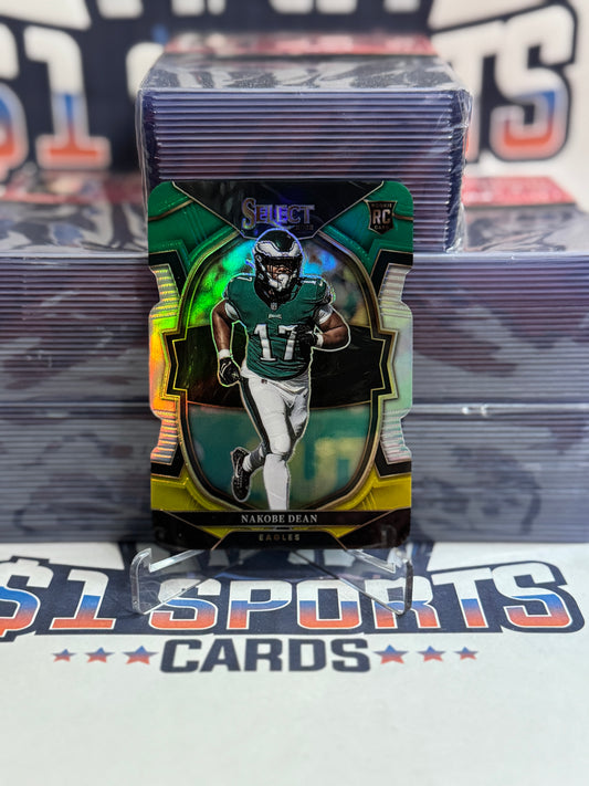 2022 Panini Prizm (Green Yellow Die Cut Prizm) Nakobe Dean Rookie #80