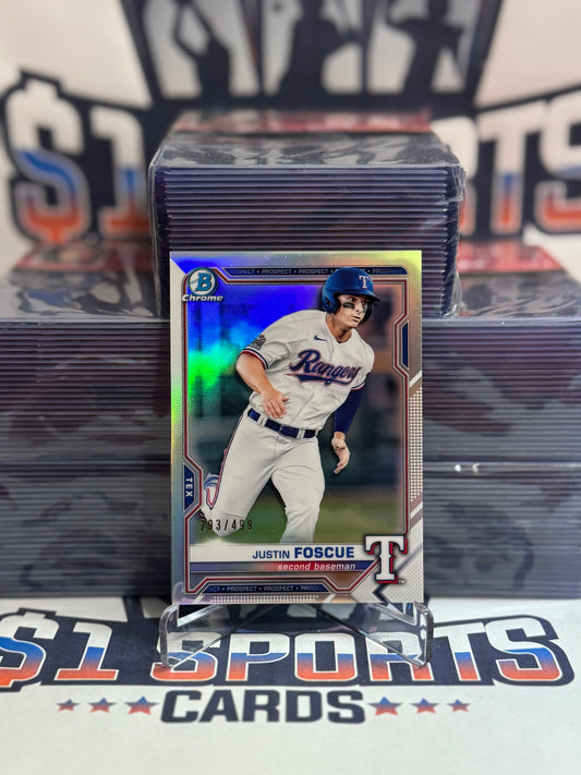 2021 Bowman Chrome Prospects (Refractor 239/499) Justin Foscue #BCP-41