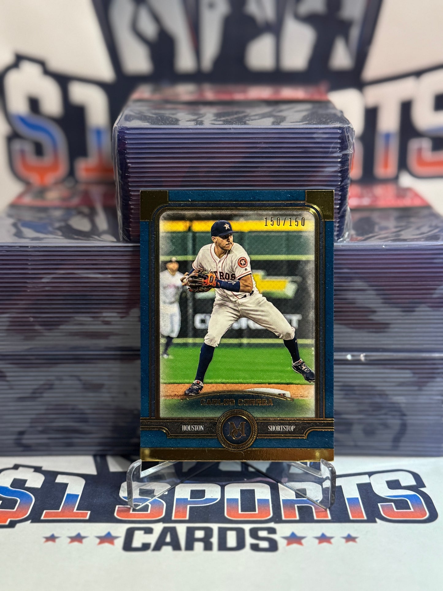 2019 Topps Museum Collection (Blue 150/150) Carlos Correa #38