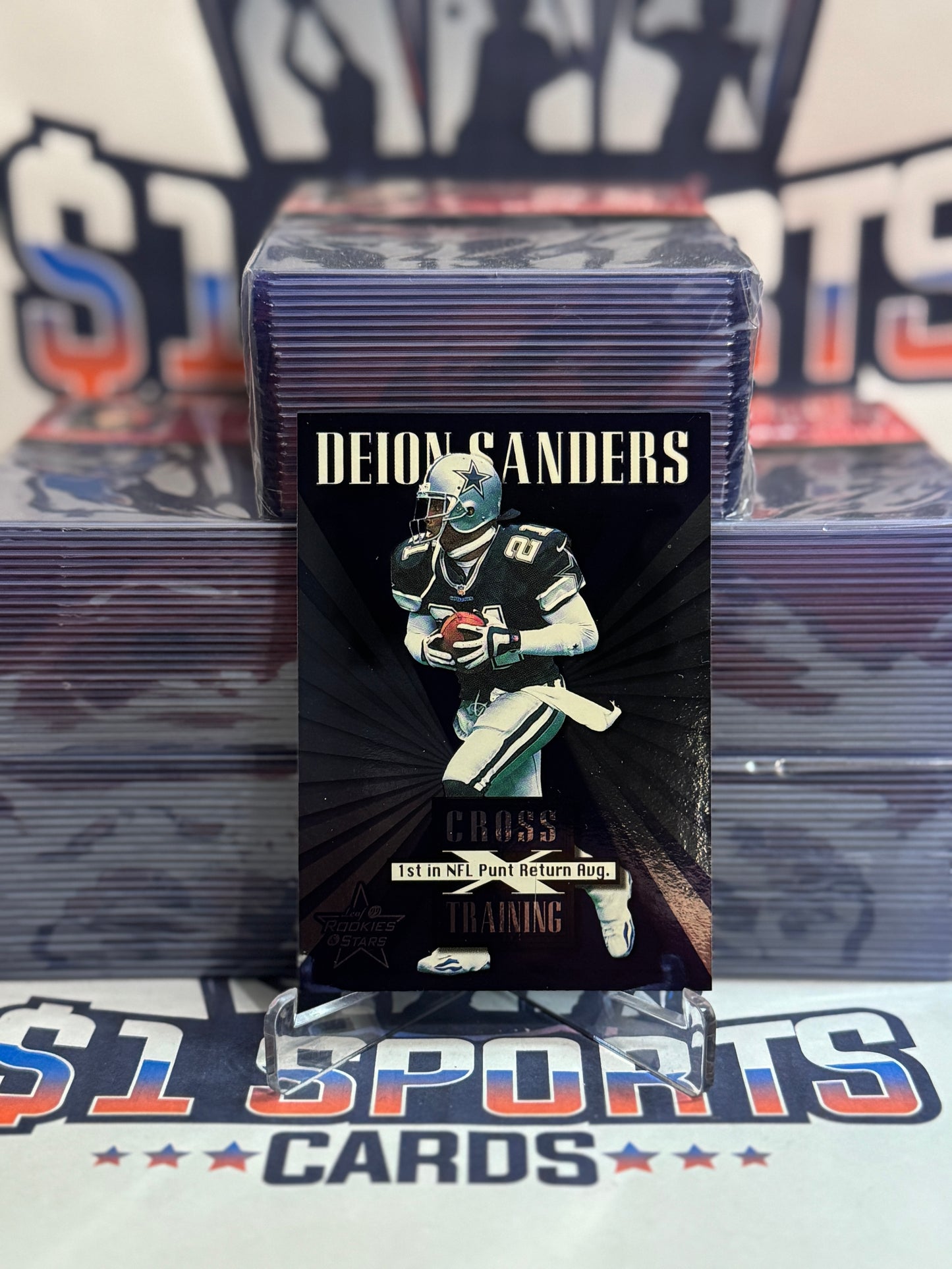 1999 Donruss Rookies & Stars (Cross Training 1121/1250) Deion Sanders #CT-20