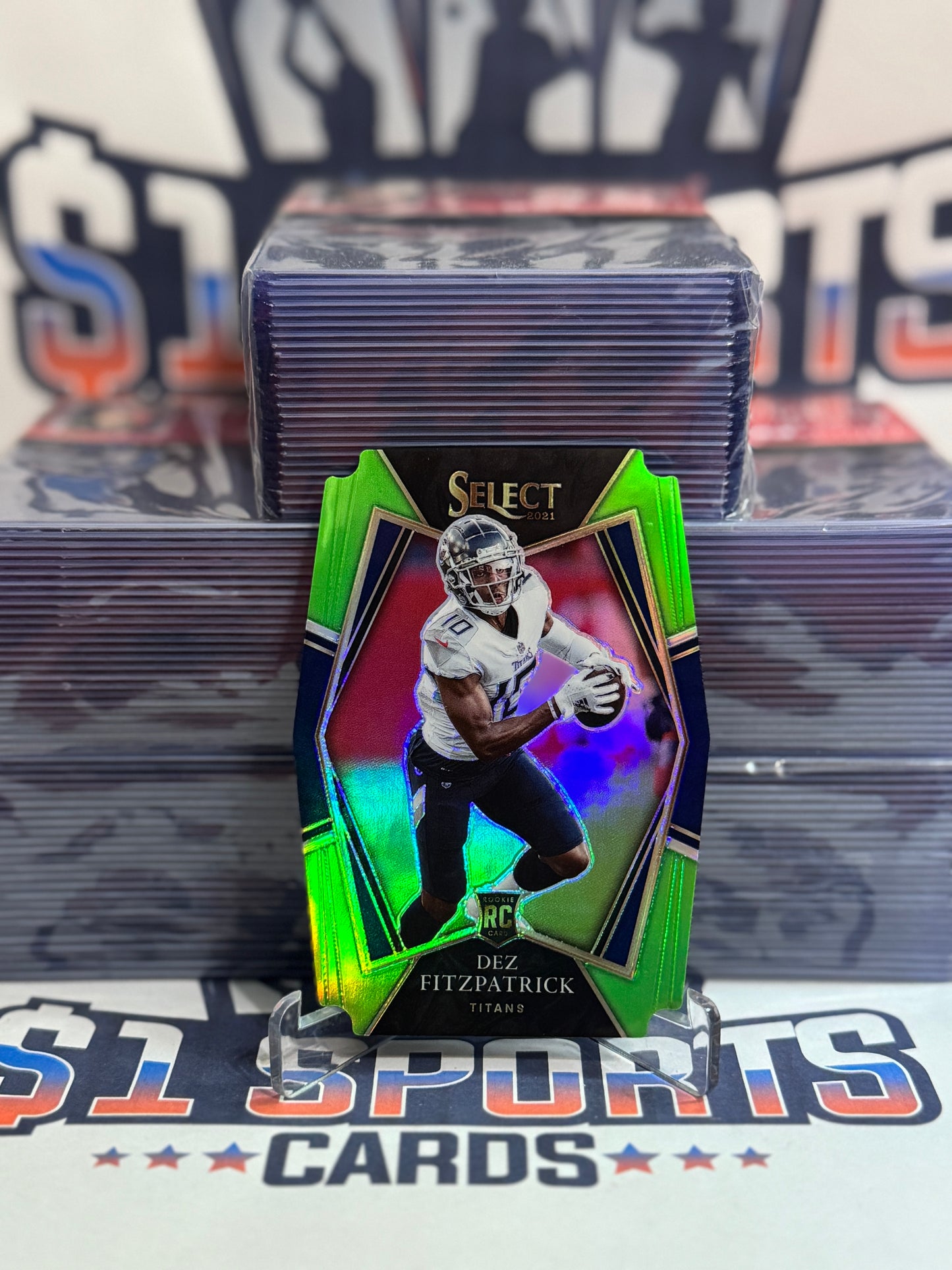2021 Panini Select (Lime Green Die Cut Prizm 297/349) Dez Fitzpatrick Rookie #172