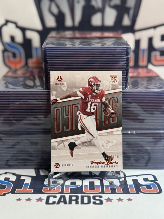 2022 Panini Luminance (Orange 99/100) Treylon Burks Rookie #DYNR-TBU