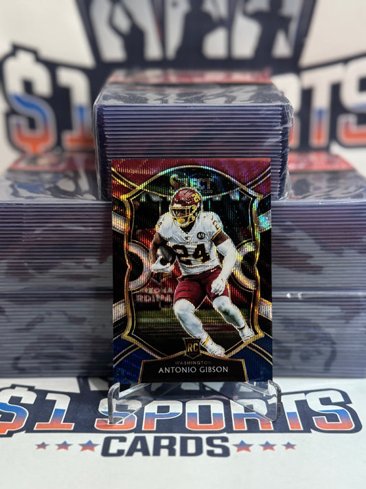 2020 Panini Prizm (Red White Blue Shimmer Prizm 33/199) Antonio Gibson Rookie #72