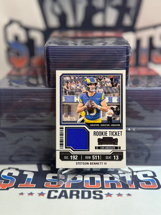 2023 Panini Contenders (Rookie Ticket Relic, Image Variation) Stetson Bennett IV #TS32V