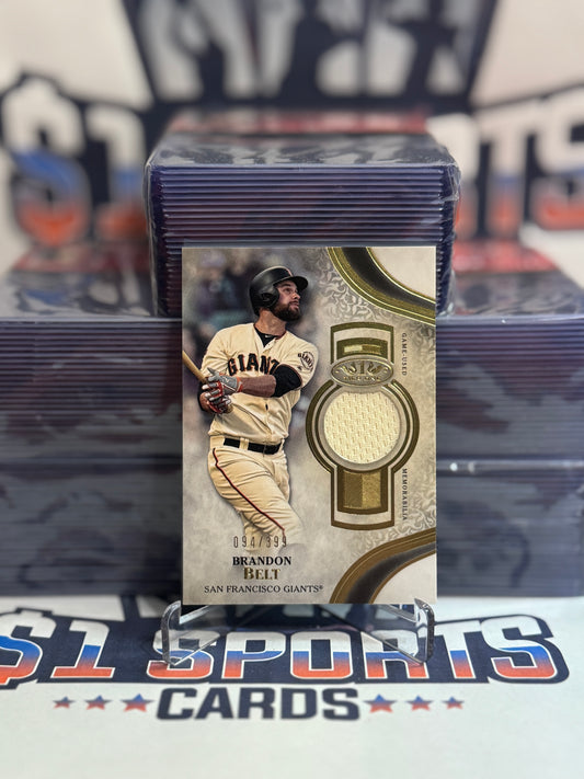 2021 Topps Tier 1 (Tier 1 Relic 94/399) Brandon Belt #T1R-BB