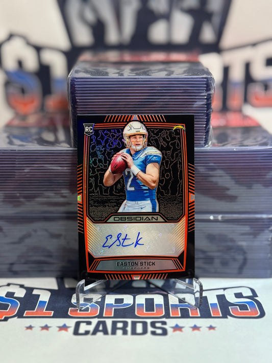 2019 Panini Obsidian (Orange, Auto 61/75) Easton Stick Rookie #RA-EST