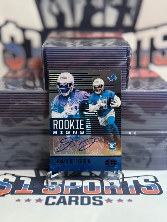2021 Panini Illusions (Blue, Rookie Signs Auto 49/75) Jermar Jefferson #RS-JJ