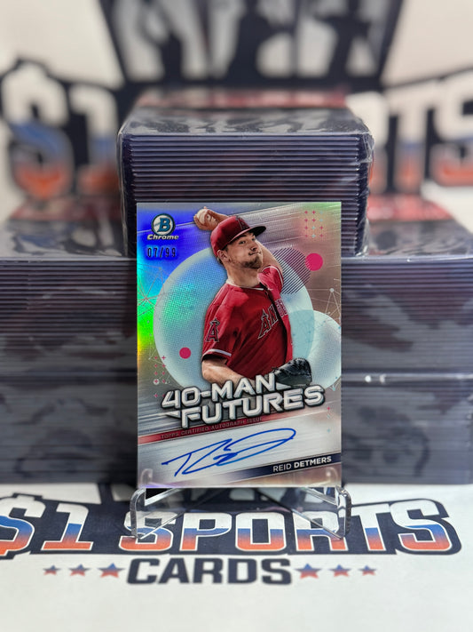 2021 Bowman Chrome (40-Man Futures, Auto 7/99) Reid Detmers Rookie #FMFA-RD