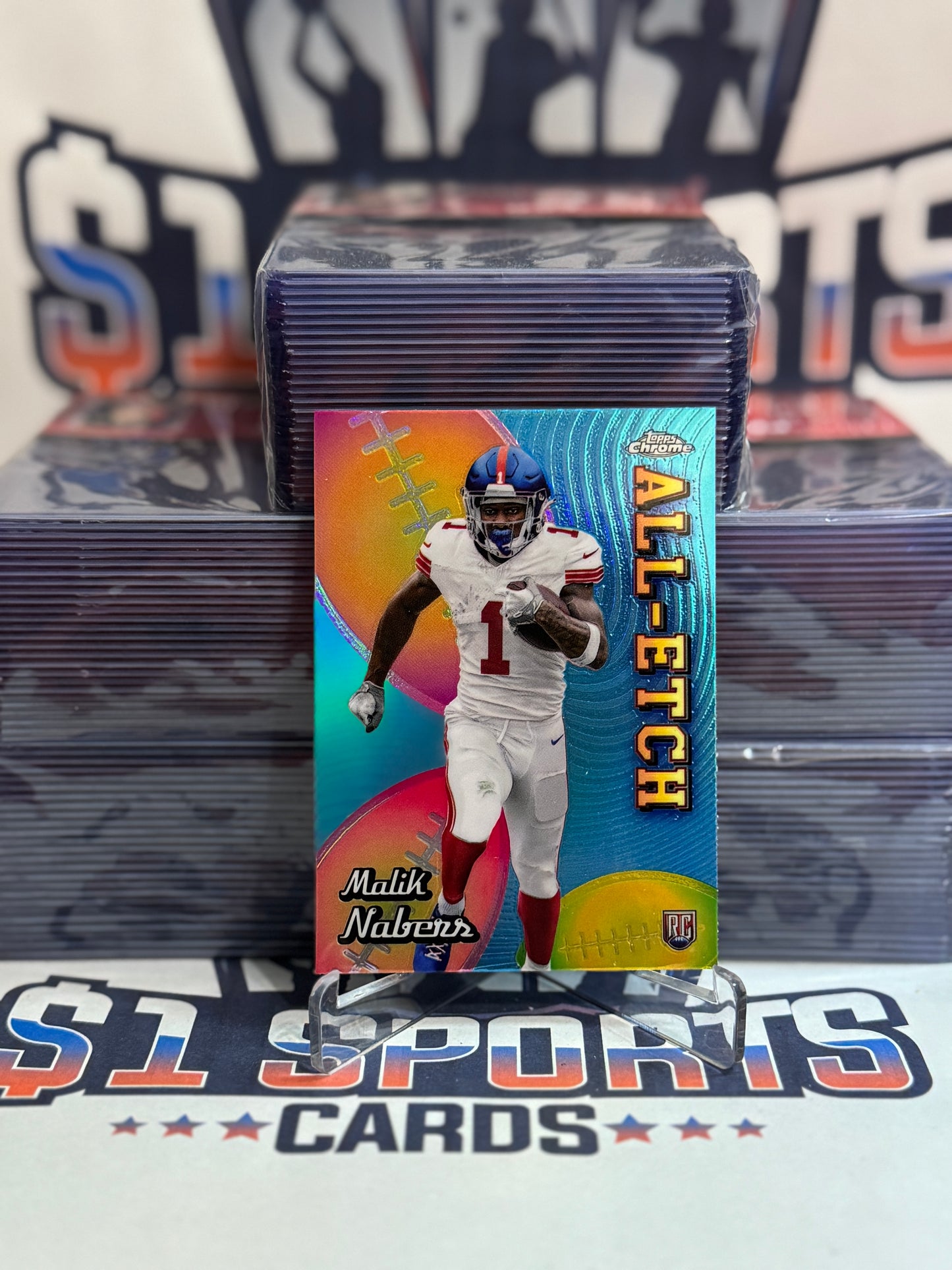 2024 Topps Chrome (Refractor, All-Etch) Malik Nabers Rookie #CAE-MN