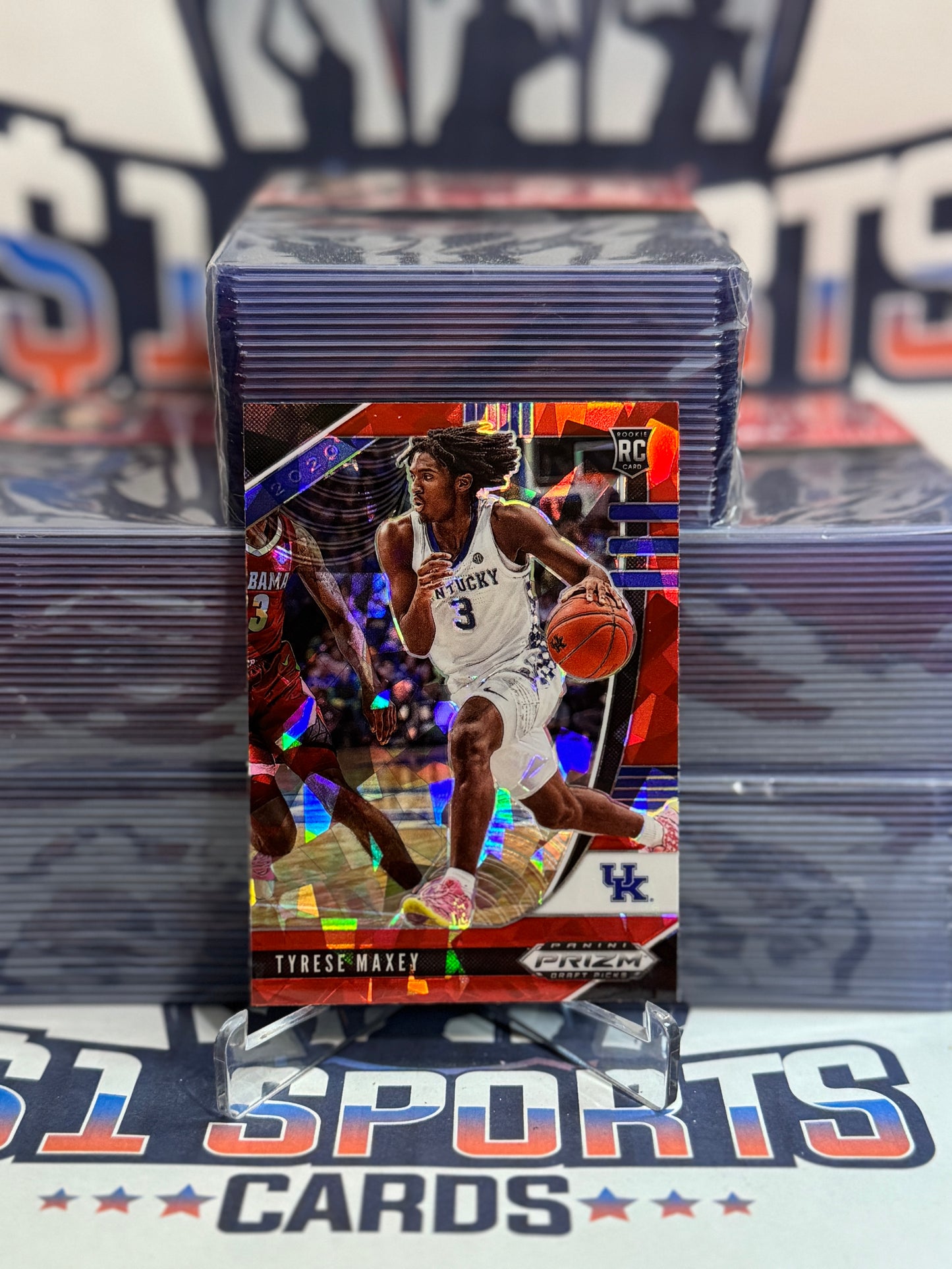 2020 Panini Prizm Draft Picks (Red Ice Prizm) Tyrese Maxey #14