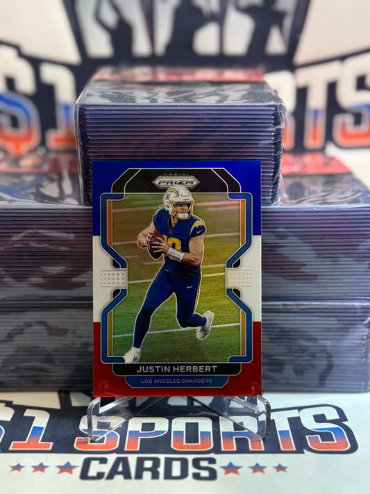2021 Panini Prizm (Red White Blue Prizm) Justin Herbert #169