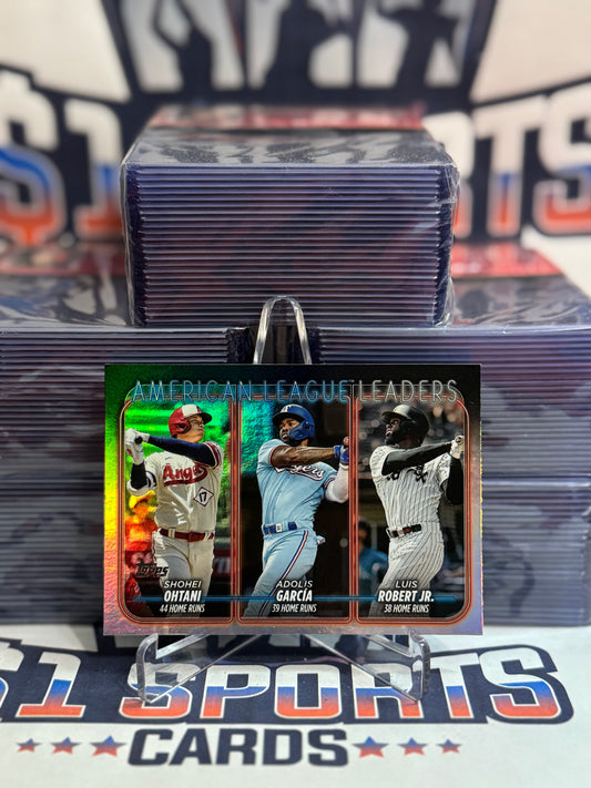2024 Topps (Rainbow, AL HR Leaders) Shohei Ohtani, Adolis Garcia, Luis Robert #179