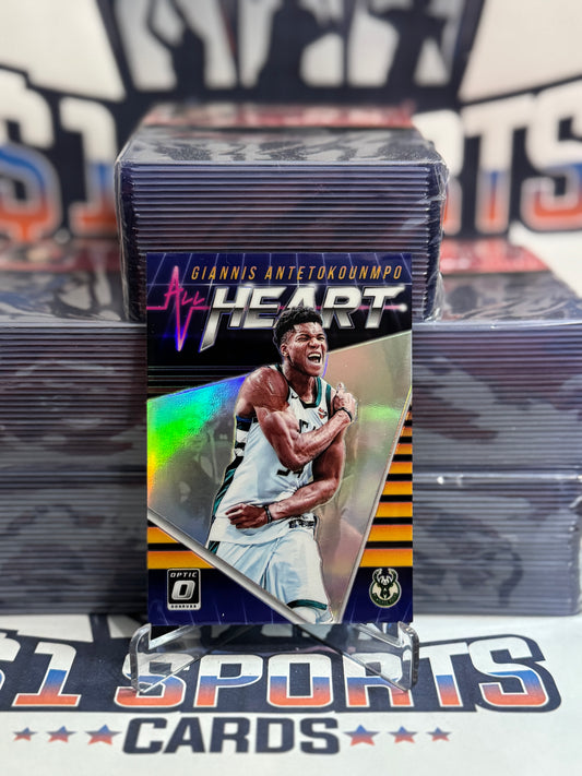 2018 Donruss Optic (Holo Prizm, All Heart) Giannis Antetokounmpo #4
