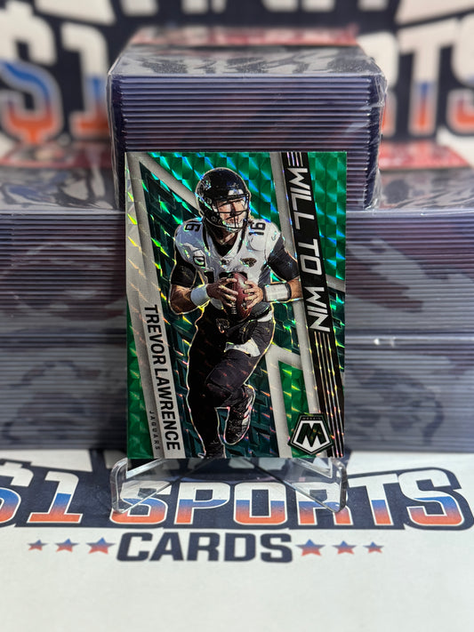 2022 Panini Mosaic (Green Prizm, Will to Win) Trevor Lawrence #WW-12