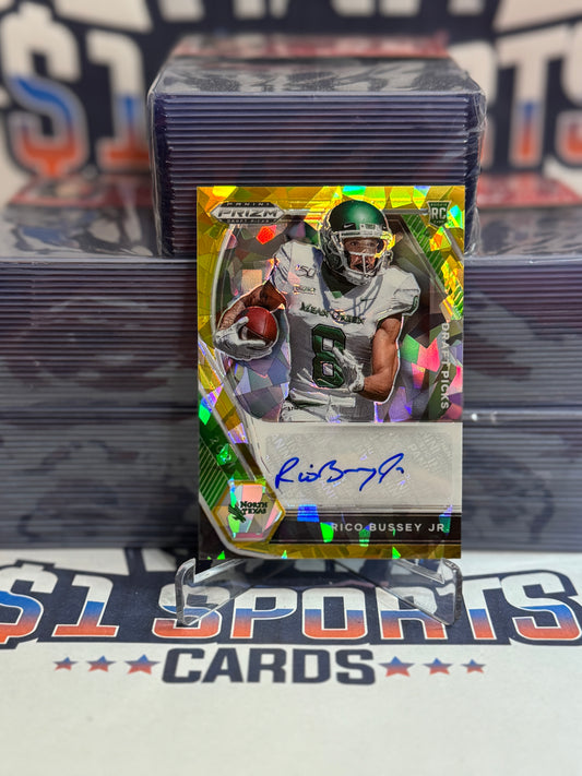 2021 Panini Prizm Draft Picks (Gold Ice Prizm, Auto) Rico Bussey Jr. Rookie #DPA-RBJ
