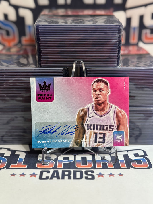2020 Panini Court Kings (Red, Fresh Paint Auto 95/99) Robert Woodard II Rookie #FP-RW2